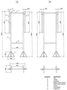 Előkerti mérős alépítmény T4