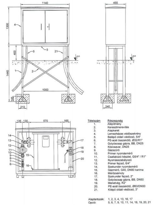 Előkerti szabályzó-mérőállomás T8 G40/PEØ63 - G2”