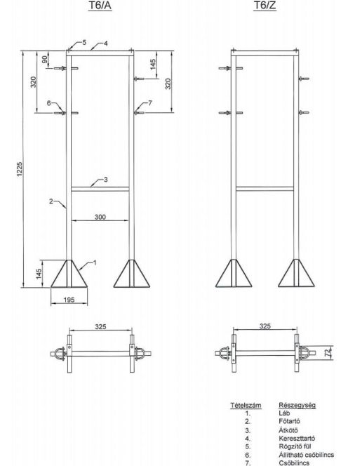 Előkerti utólagos alépítmény T6/Z